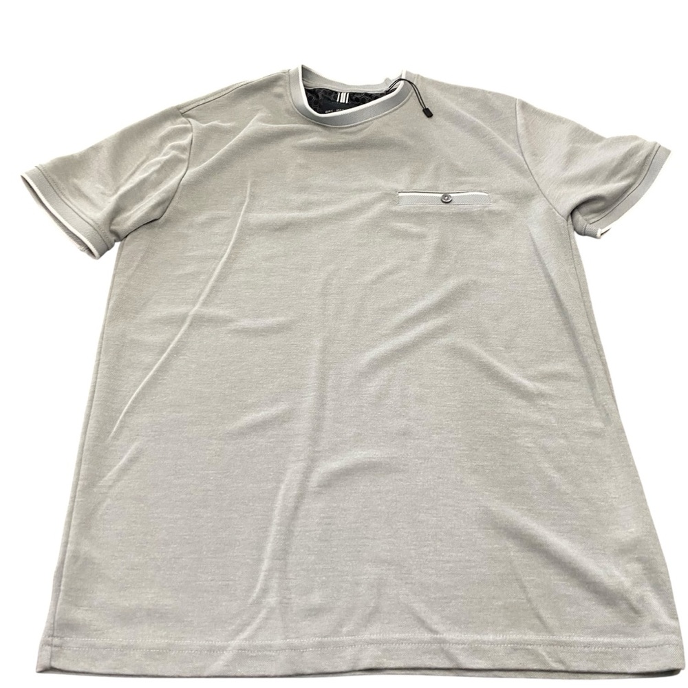 Cactus Man by Ricky Singh Men's Crew Neck Pocket T-Shirt - Light Gray